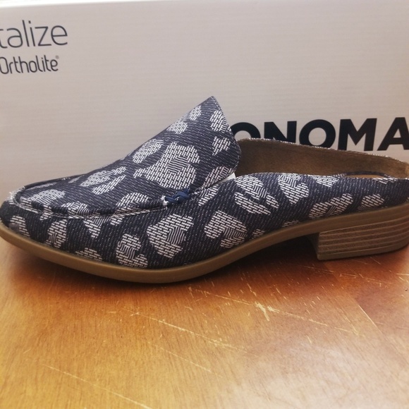 Mules Blue Leopard Denim Look Sonoma Kelly - Picture 8 of 8